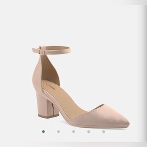 Pashion D’Orsay in Taupe Blush Suede with 3 inch block heel.